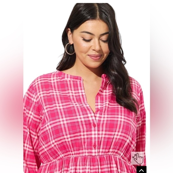 NWT- Mini Voile Mandarin Collar Dress. - Picture 3 of 6